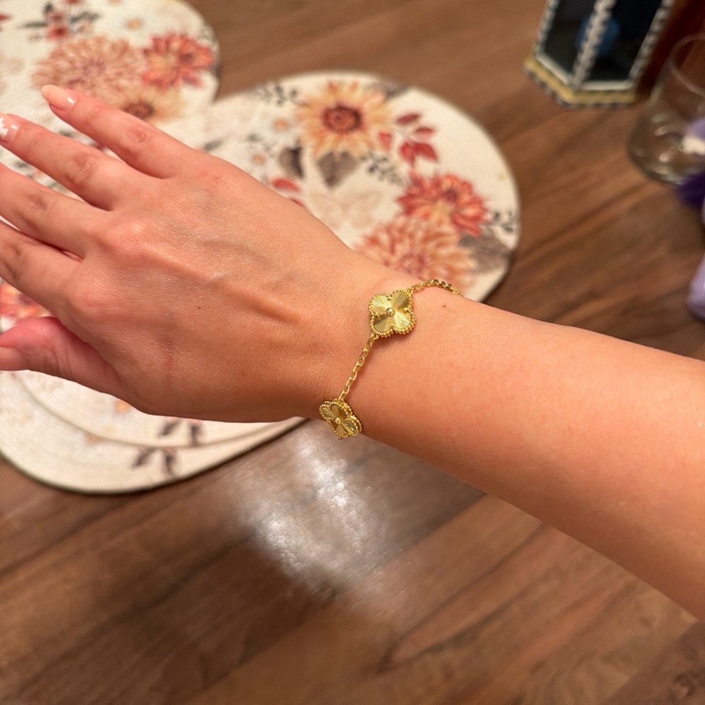 Othr Gold Four-Leaf Clover Station Necklace